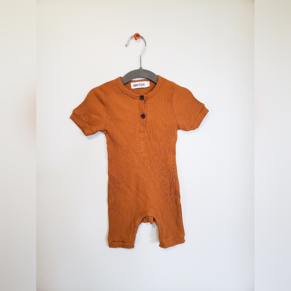 Mini Folk ribbed romper